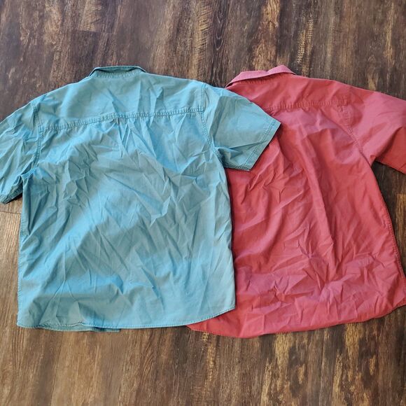 2 Men's Great Northwest XL Button Up Short Sleece Work Shirts - Picture 6 of 6